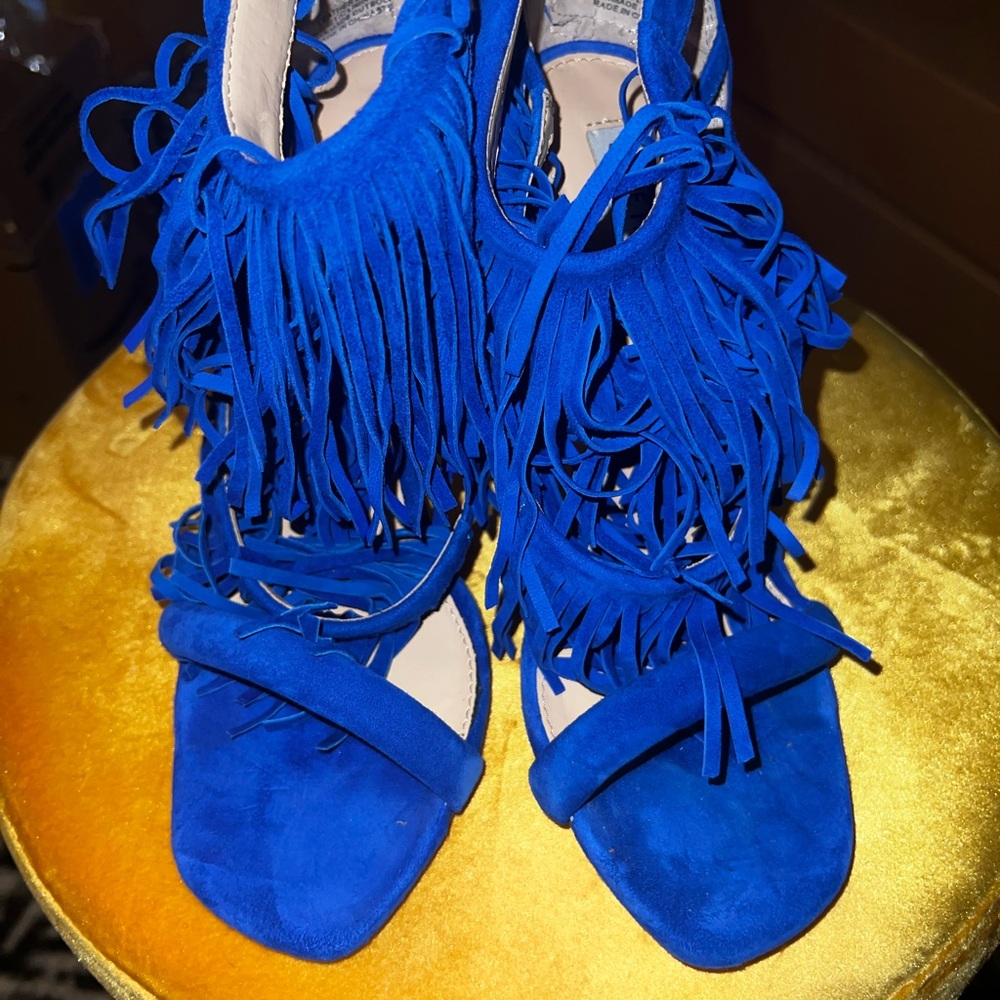 Steve Madden Royal Blue Fringe Heels